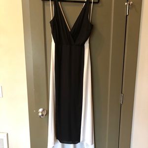 Express Black and White chiffon high low dress